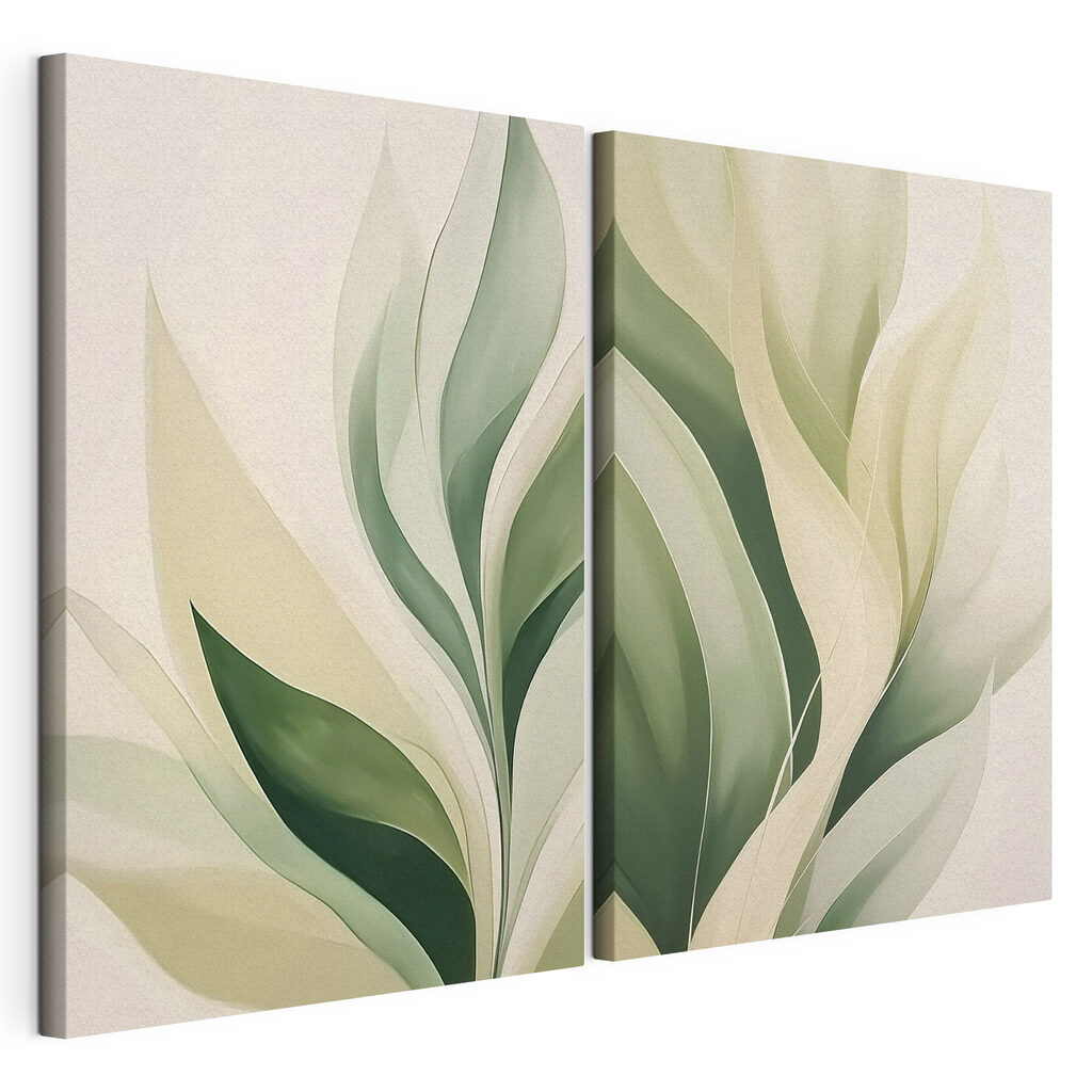 Gentle waves of green and cream