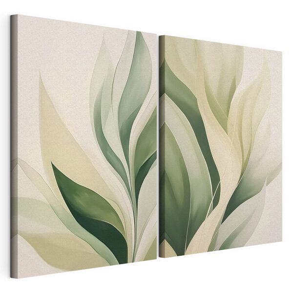 Gentle waves of green and cream