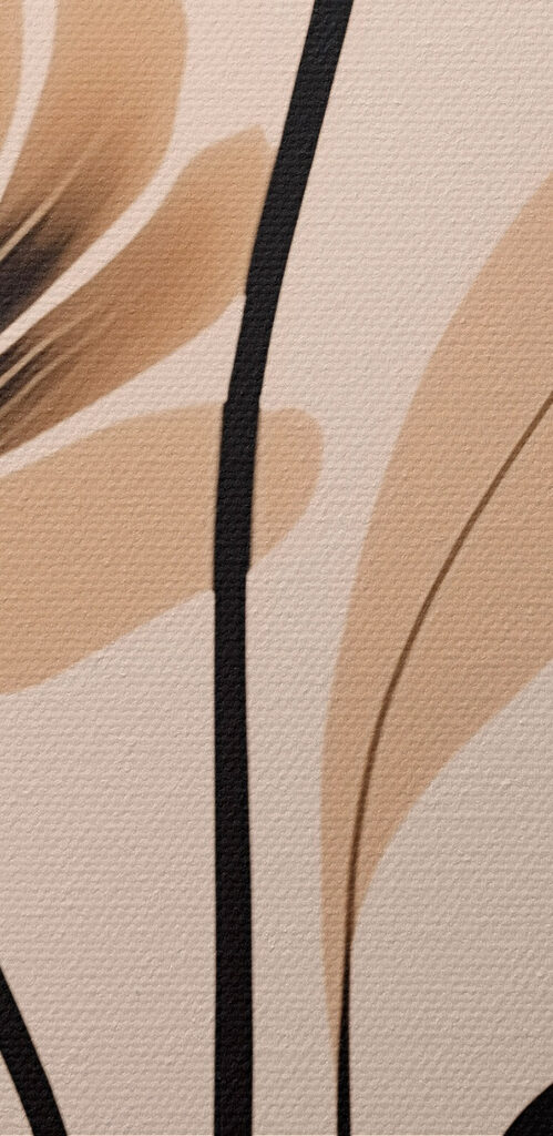 Delicate floral design in earthy tones