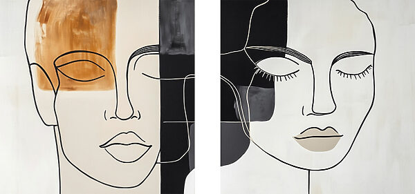 Painting of a woman's face