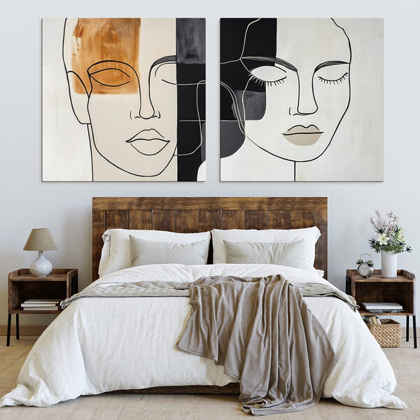 Painting of a woman's face