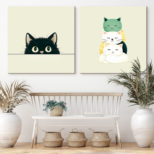 Group of cats on top of each other Group of cats on top of each other
