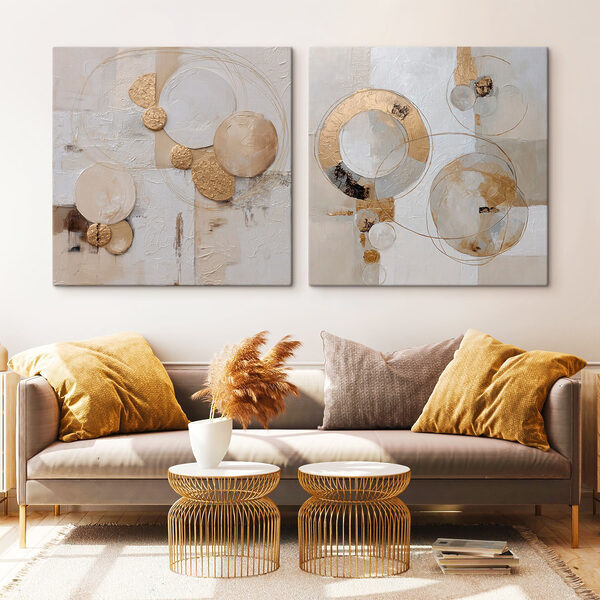 Abstract forms in soft tones