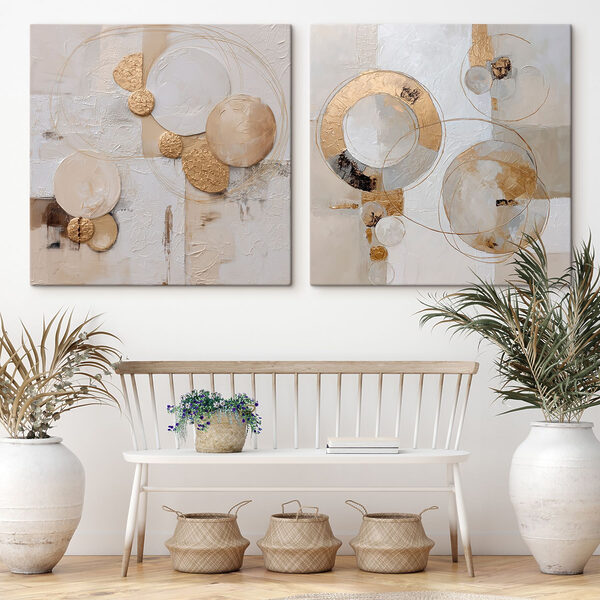 Abstract forms in soft tones