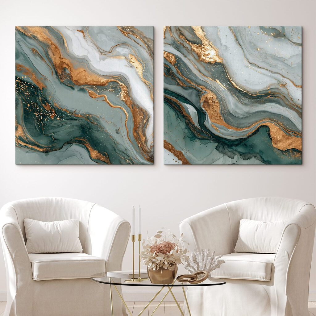 Swirling colors in harmonious pattern