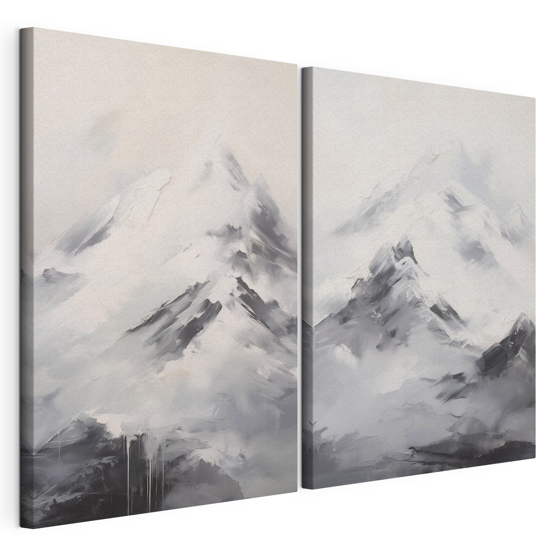 Painting of a mountain range Painting of a mountain range