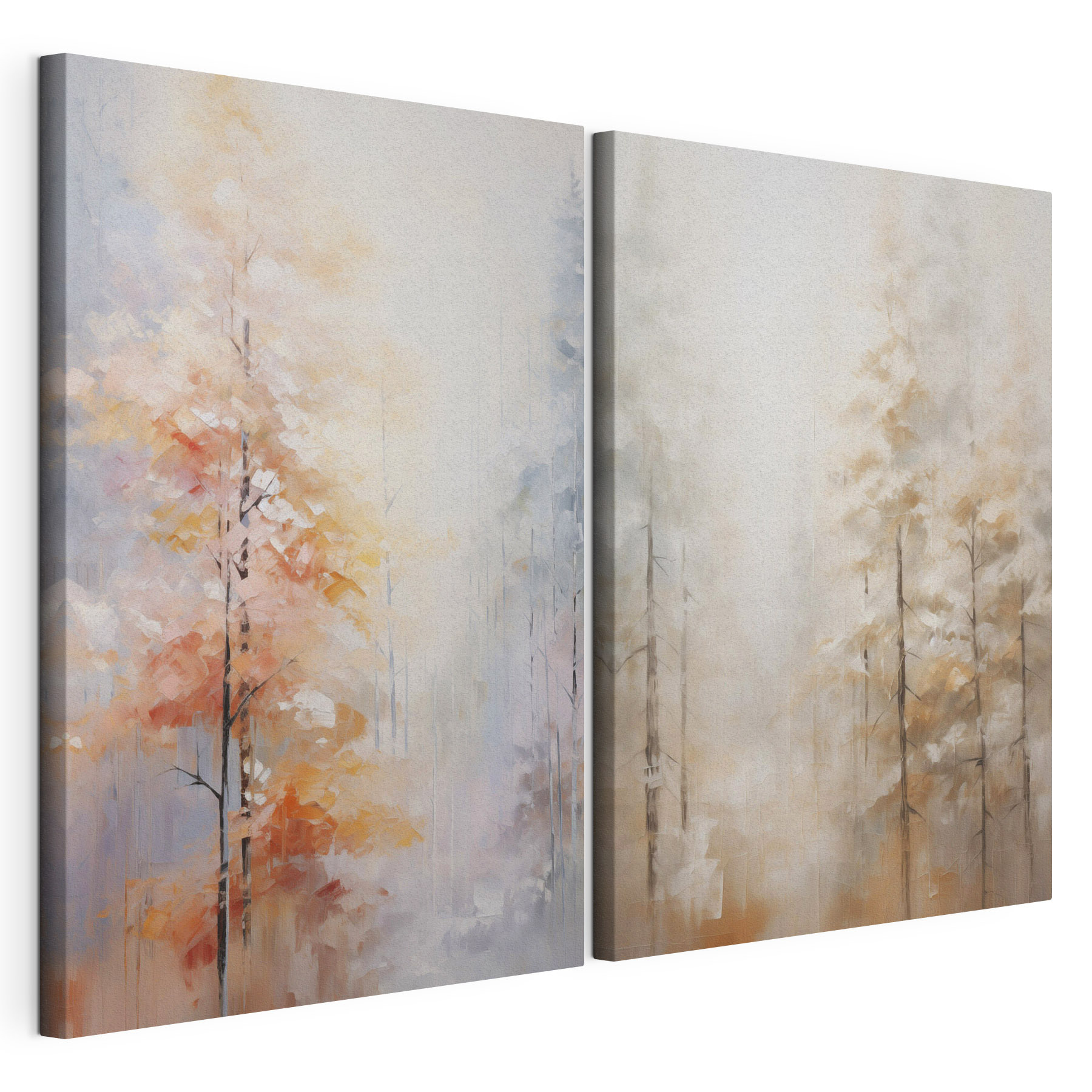 Painting of trees in a forest