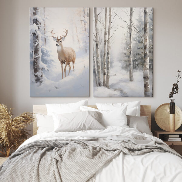 Deer in the snow Deer in the snow