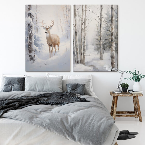 Deer in the snow Deer in the snow