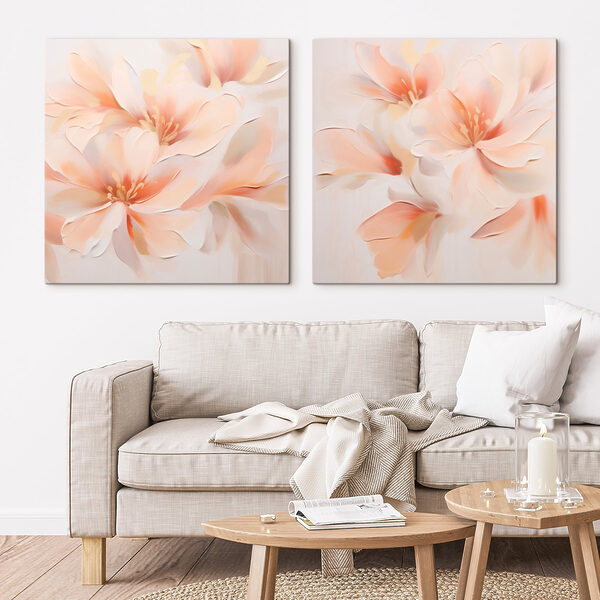 Painting of flowers on a wall