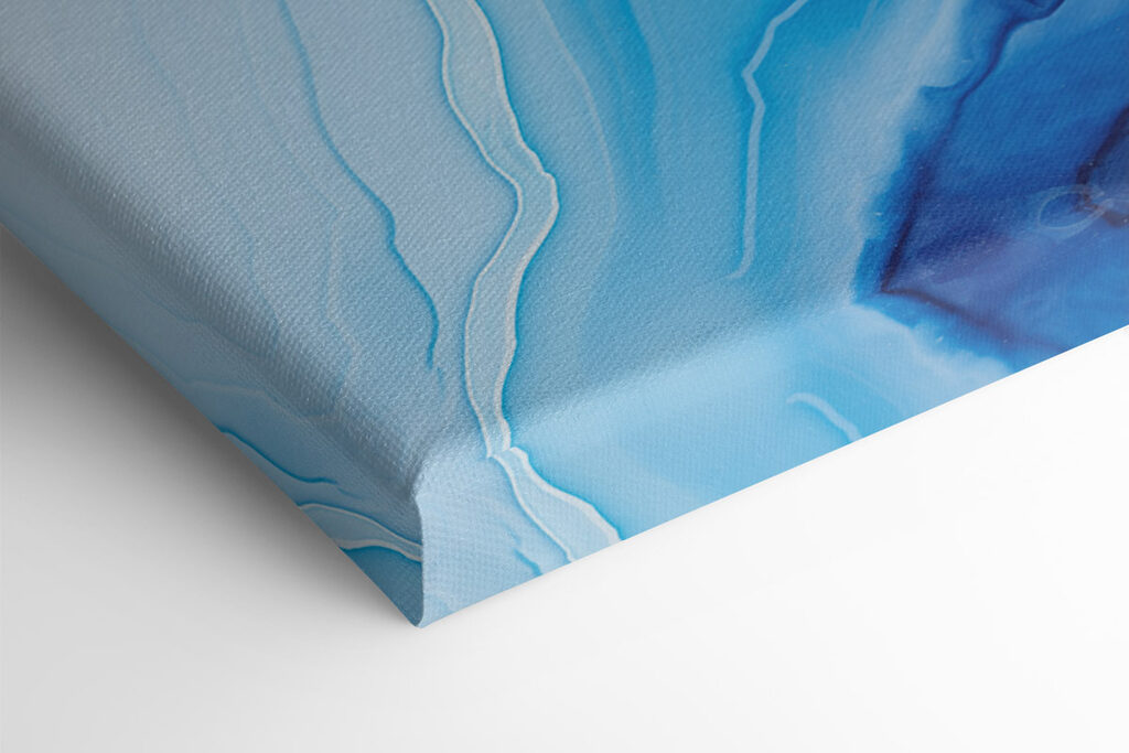 Flowing waves of deep blue hues Flowing waves of deep blue hues