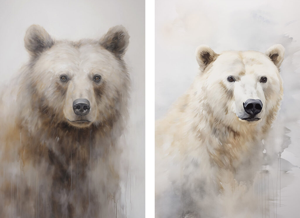 Painting of a bear Painting of a bear