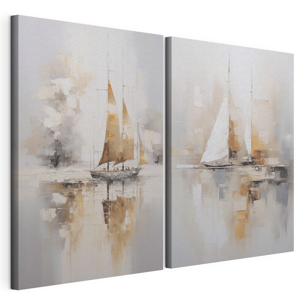 Painting of a sailboat in the water Painting of a sailboat in the water