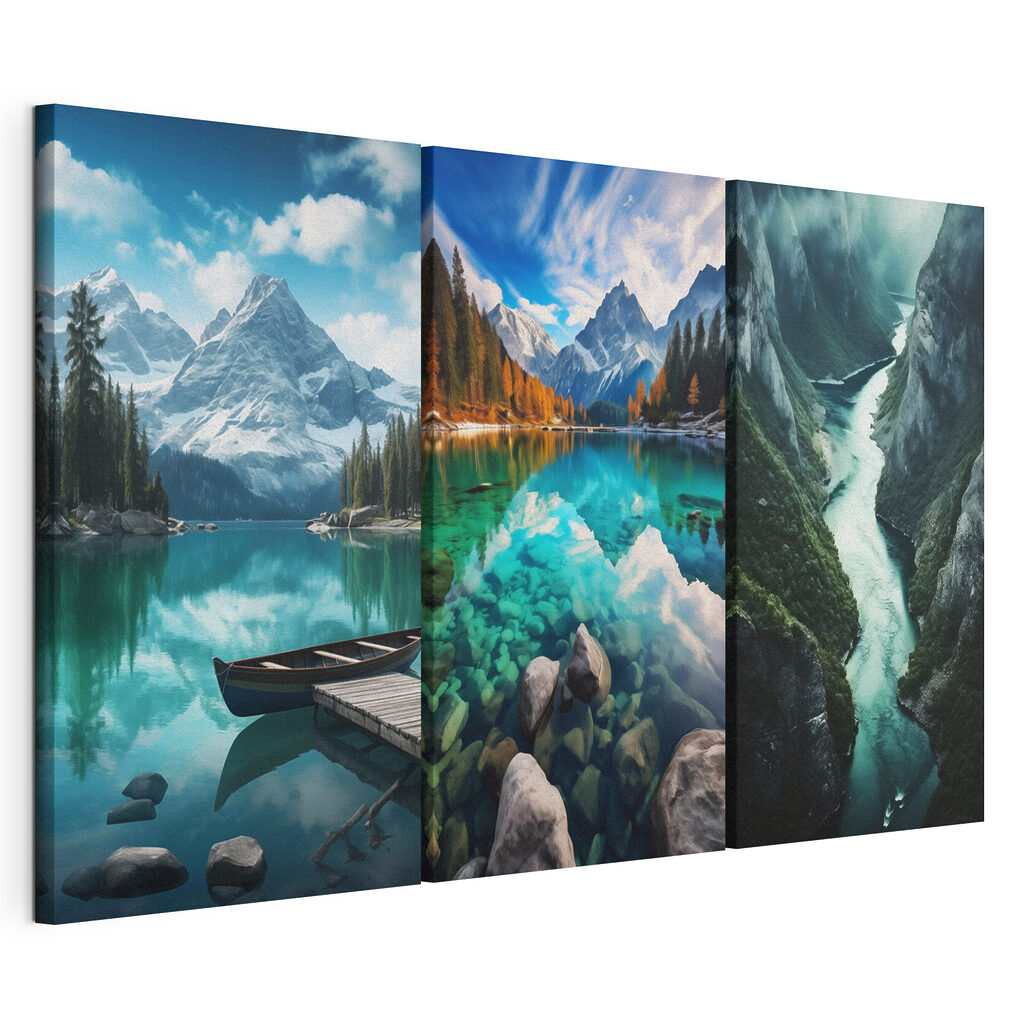 Collage of different landscapes