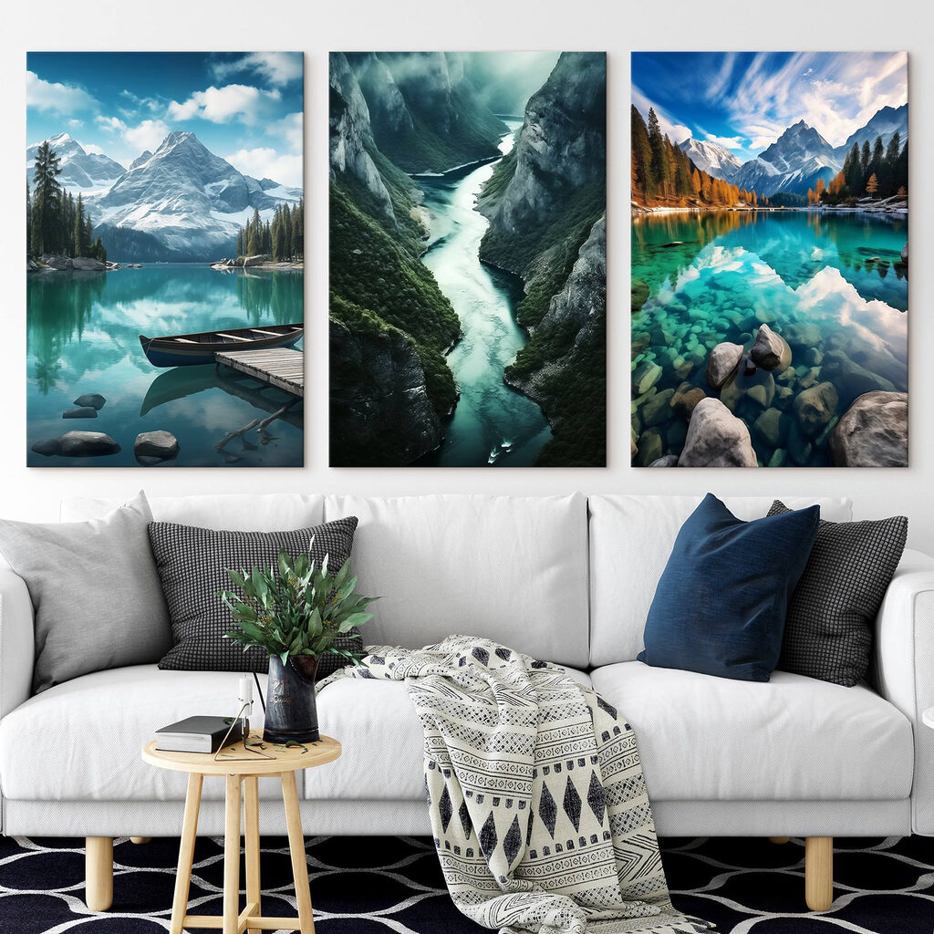 Collage of different landscapes
