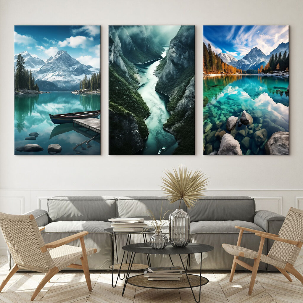 Collage of different landscapes