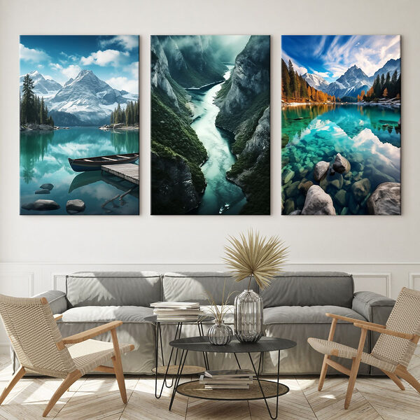 Collage of different landscapes