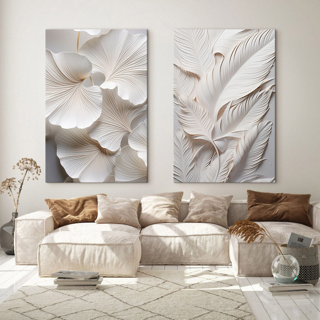 Delicate paper leaf designs displayed beautifully Delicate paper leaf designs displayed beautifully