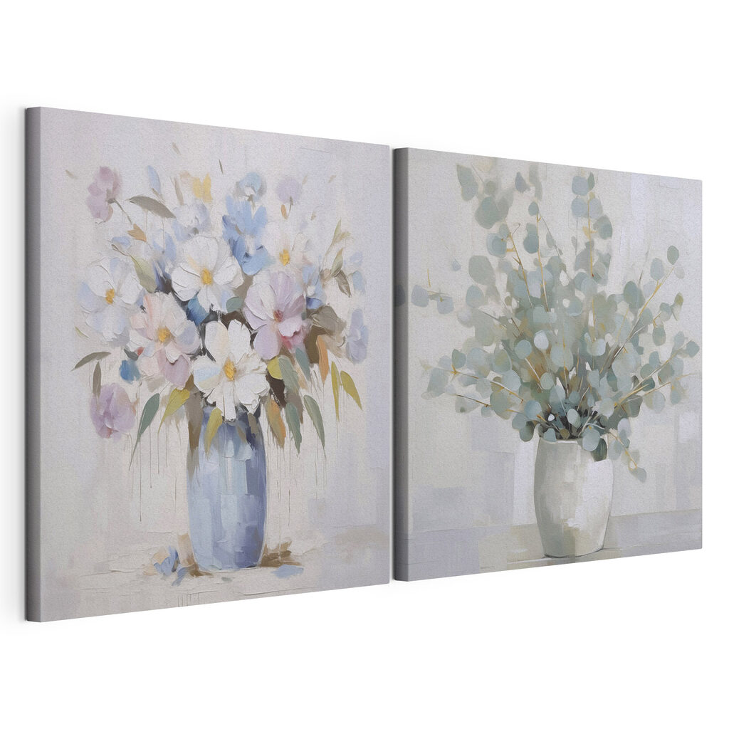 Painting of flowers in a vase