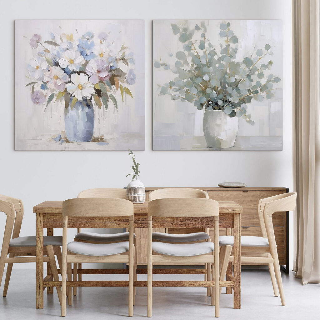 Painting of flowers in a vase
