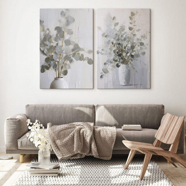 Painting of a plant in a vase Painting of a plant in a vase