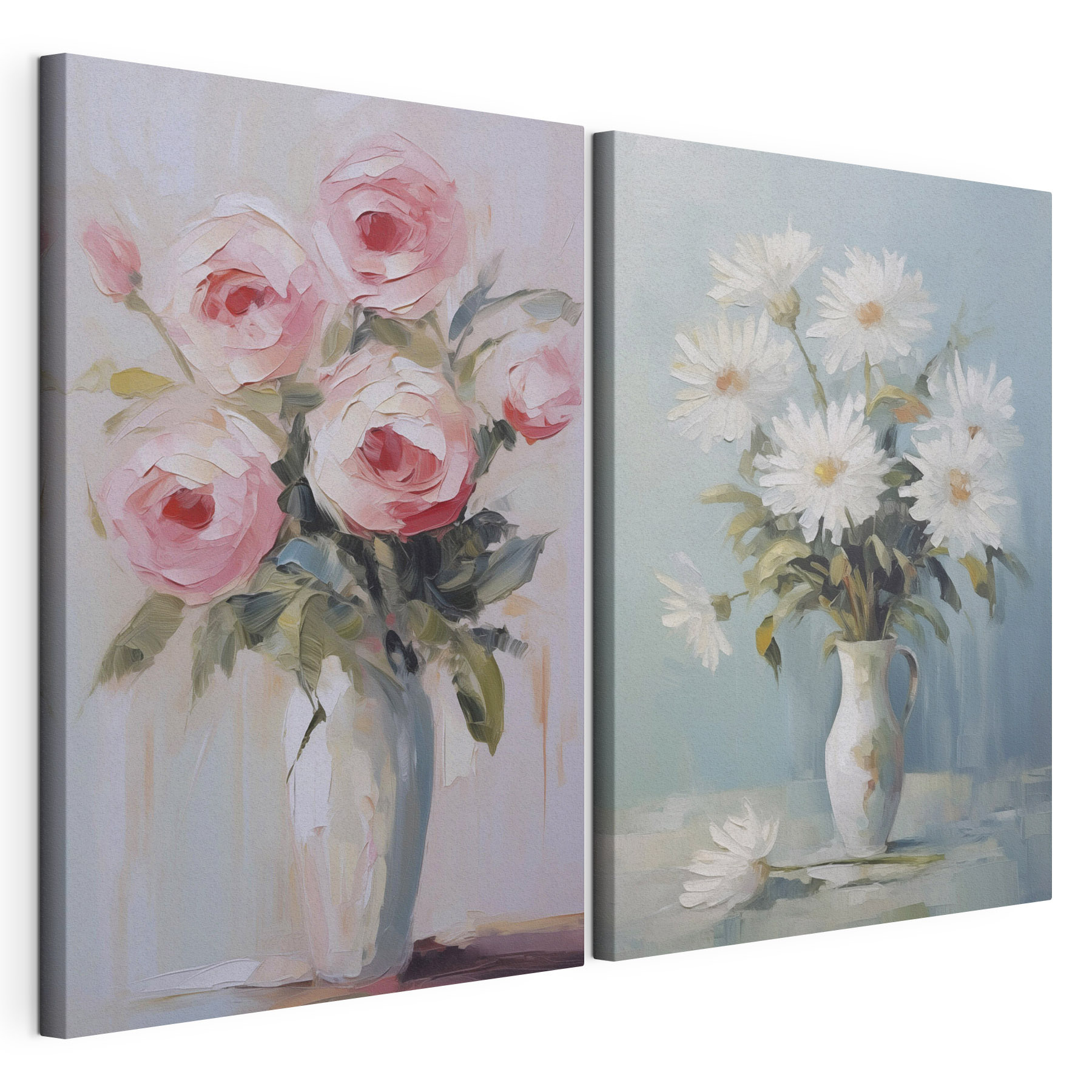 Painting of flowers in a vase Painting of flowers in a vase