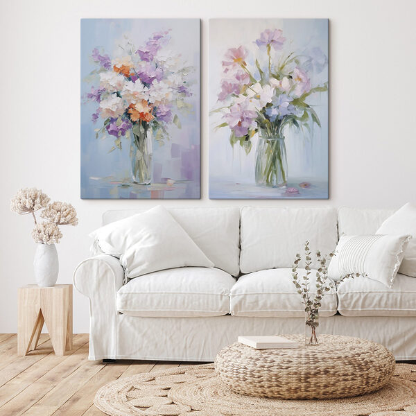 Painting of flowers in a vase Painting of flowers in a vase