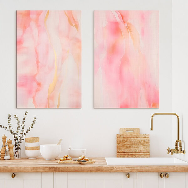 Abstract pink fluid artwork display Abstract pink fluid artwork display