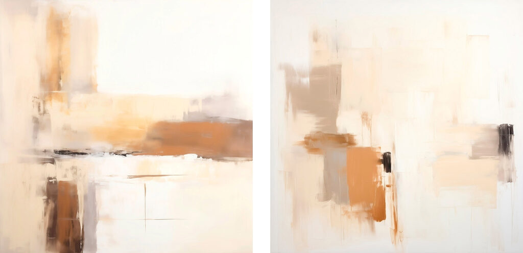 Painting of a person with a brush Painting of a person with a brush