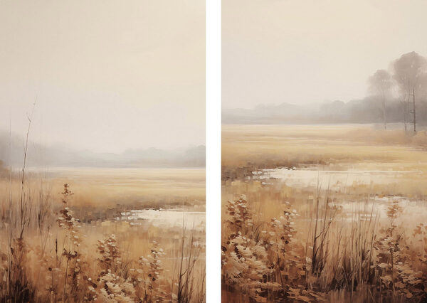 Painting of a marsh Painting of a marsh