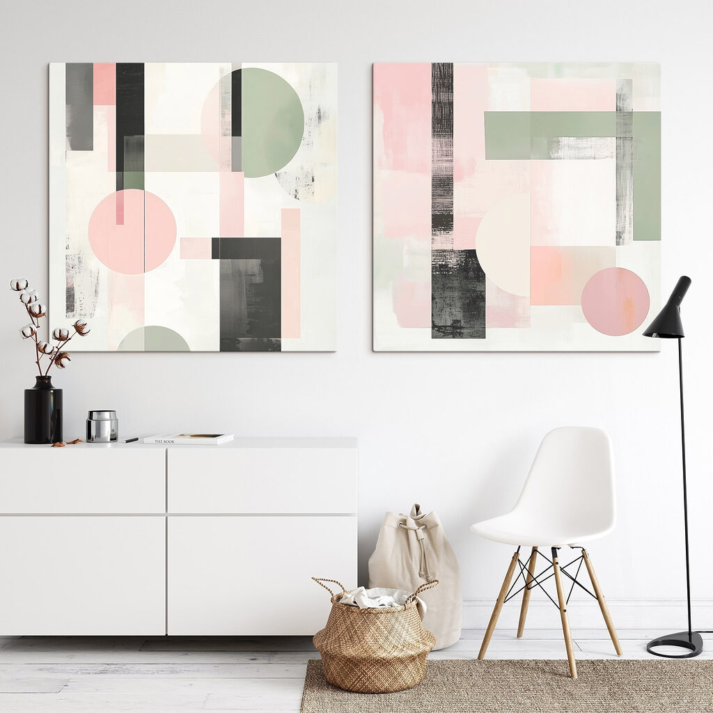 Painting of geometric shapes Painting of geometric shapes