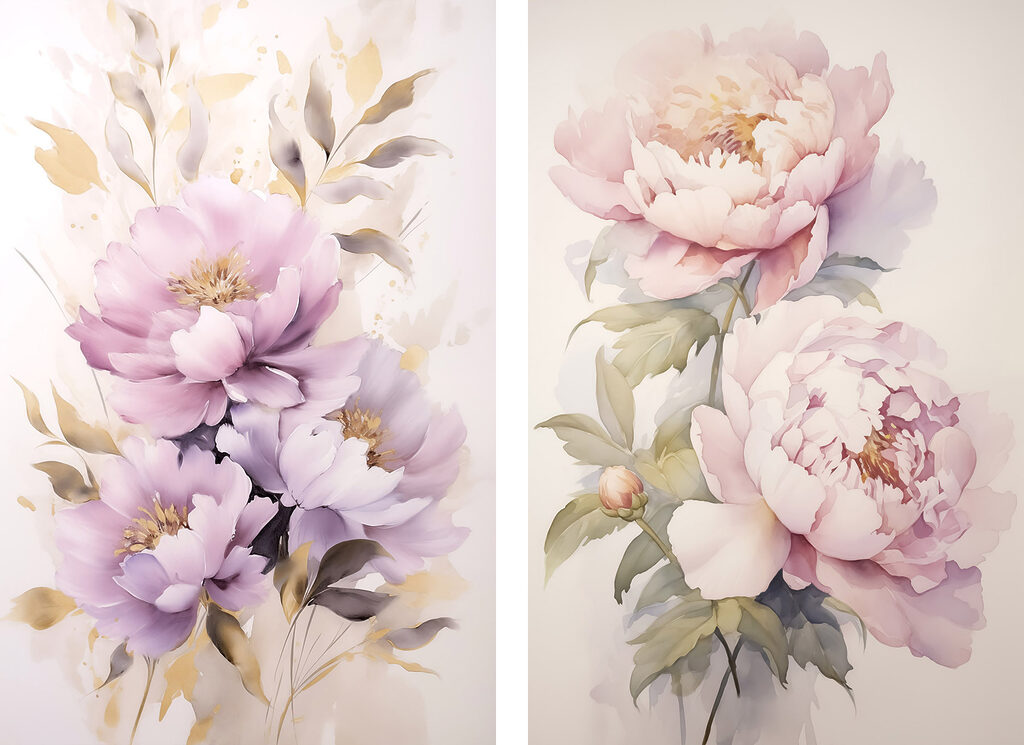 Delicate blossoms in soft hues Delicate blossoms in soft hues