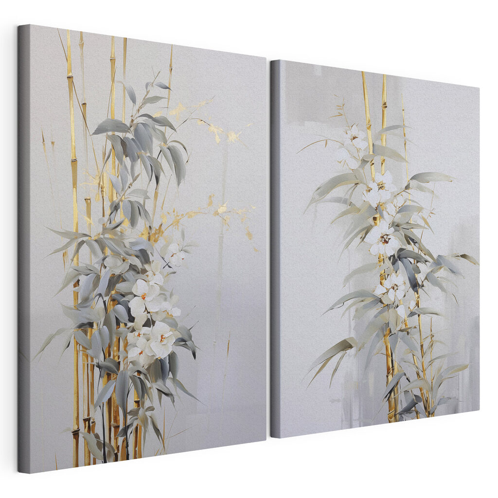 Painting of flowers and leaves Painting of flowers and leaves