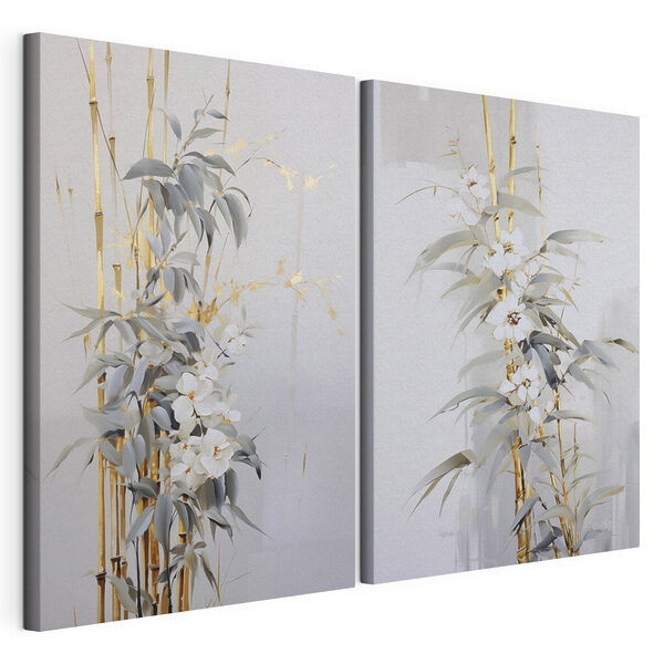 Painting of flowers and leaves Painting of flowers and leaves
