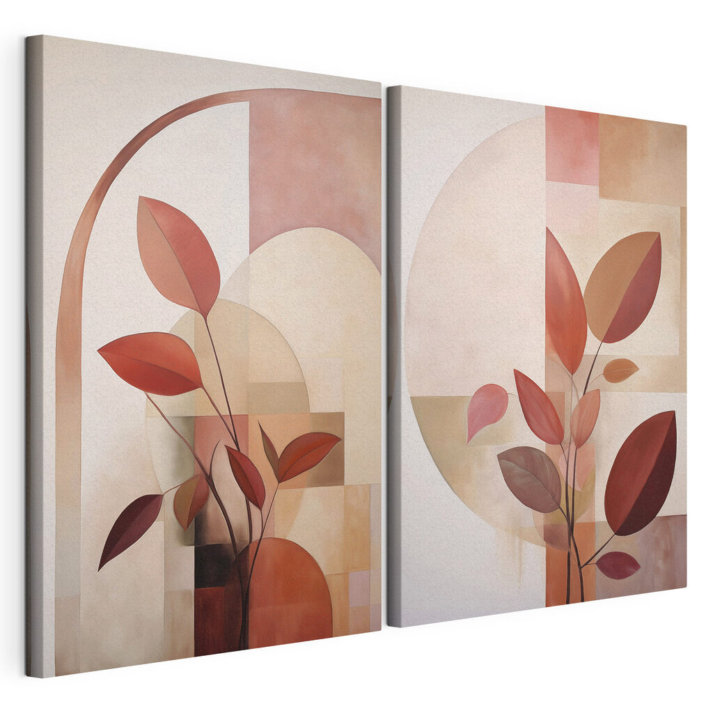 Painting of a plant with leaves