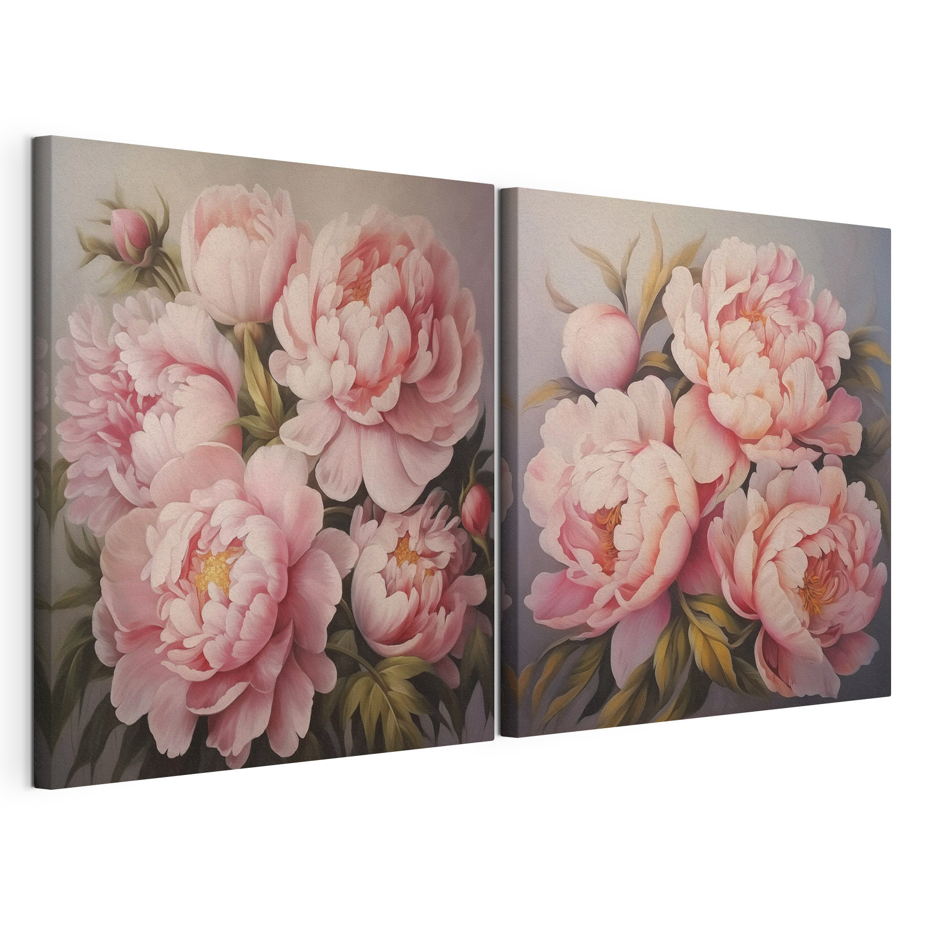 Painting of pink flowers