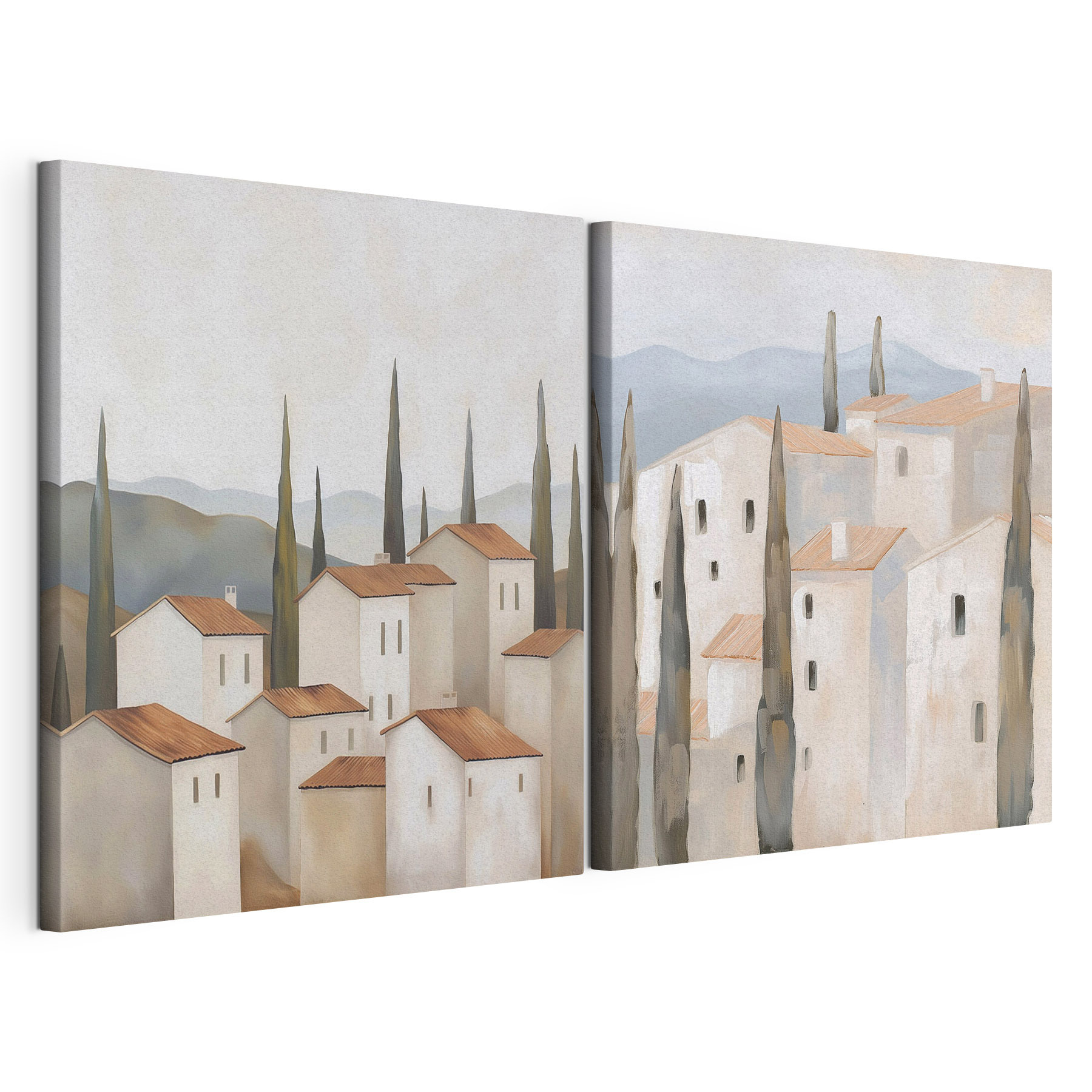 Painting of a village Painting of a village