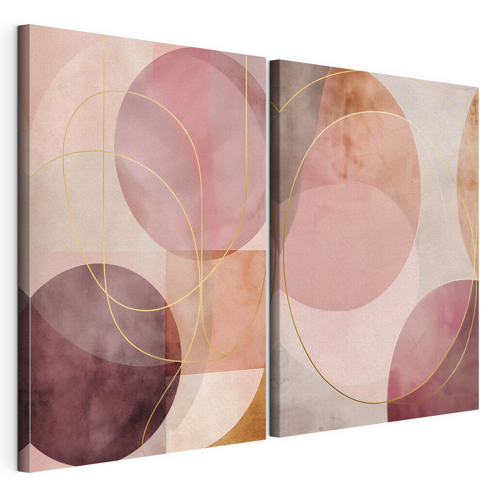 Geometric shapes in warm hues Geometric shapes in warm hues