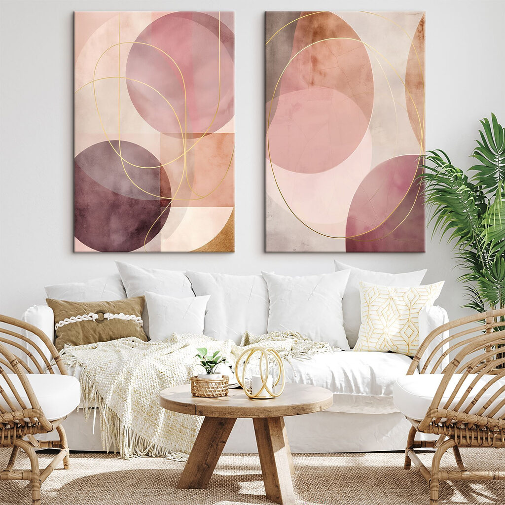 Geometric shapes in warm hues Geometric shapes in warm hues