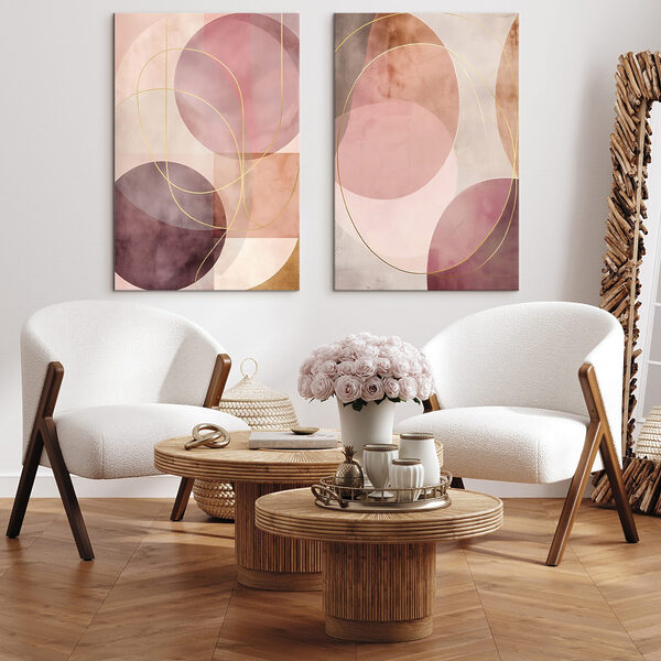 Geometric shapes in warm hues Geometric shapes in warm hues