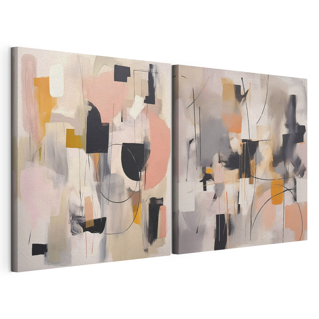 Two paintings of different colors Two paintings of different colors