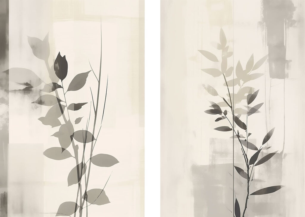 Elegant silhouettes of nature's beauty Elegant silhouettes of nature's beauty
