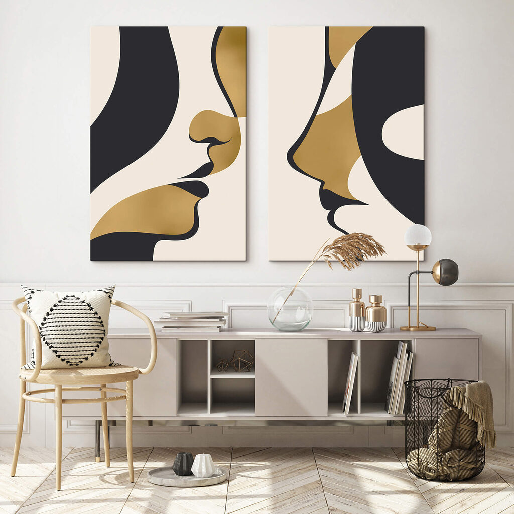 Elegant faces in harmonious contrast Elegant faces in harmonious contrast