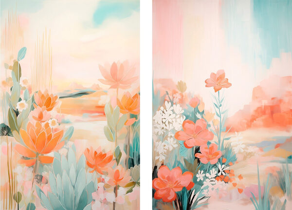 Painting of flowers and plants Painting of flowers and plants