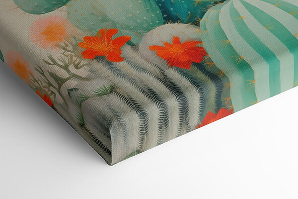 Painting of flowers and cactuses