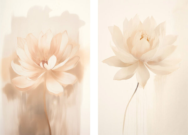 Elegant blossoms in soft hues Elegant blossoms in soft hues