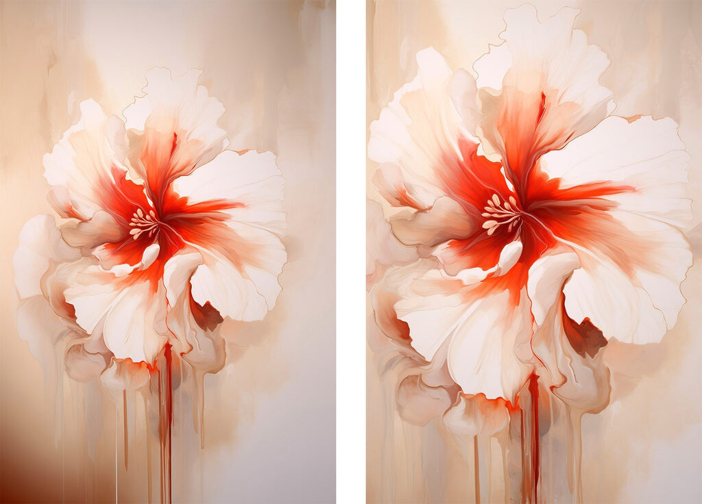 Painting of a flower Painting of a flower