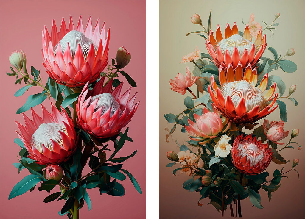 Collage of flowers Collage of flowers