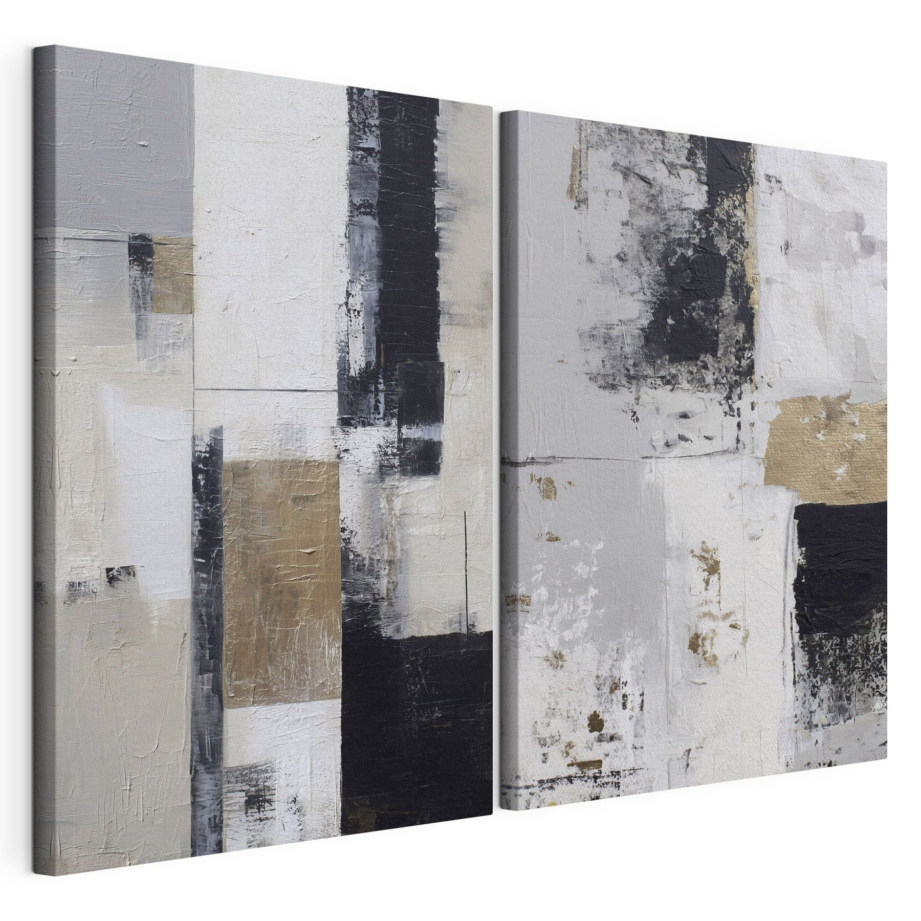 Painting of black and white squares Painting of black and white squares