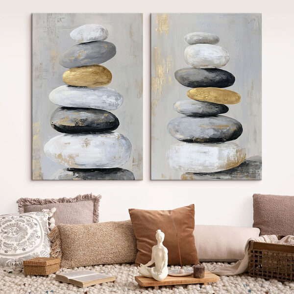 Painting of stacked rocks Painting of stacked rocks
